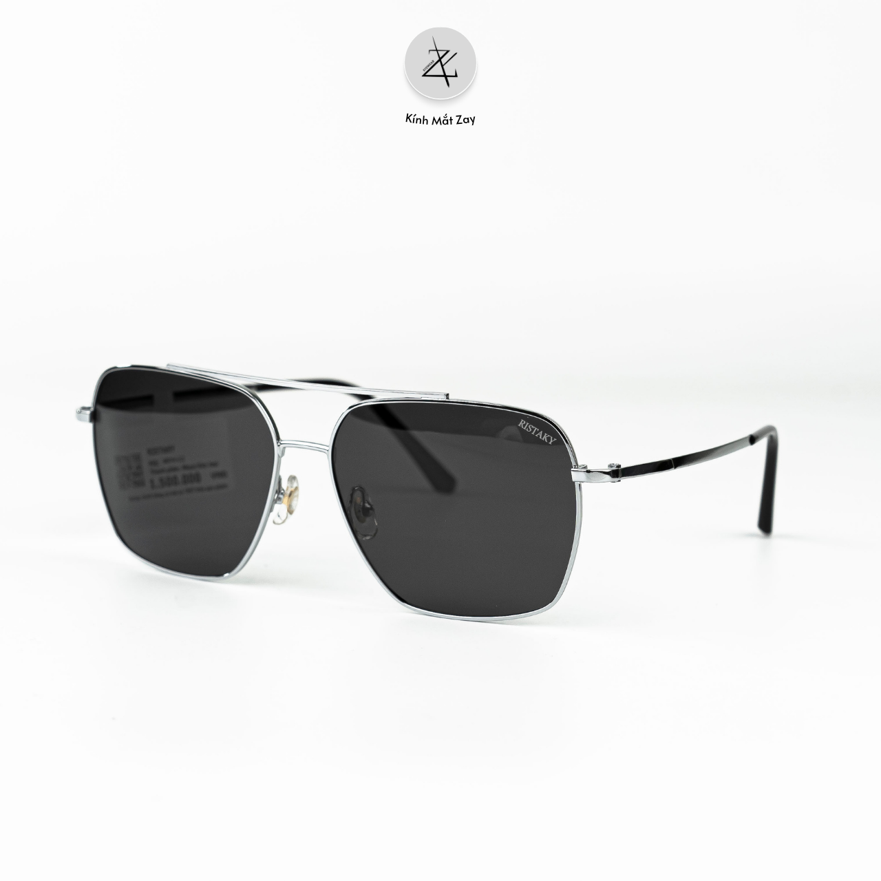  Kính mát phân cực polarized Ristaky 8974 dáng phi công Titanium chính hãng 