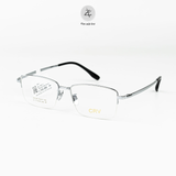  Gọng kính xẻ cước nửa khung CRV J88306 dáng chữ nhật Titanium chính hãng 
