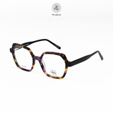  Gọng kính Zay Eyewear Tortoise dáng đa giác nhựa acetate phong cách Hàn Quốc 