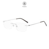 Gọng khoan không viền 6091 dáng đa giác titanium cao cấp 