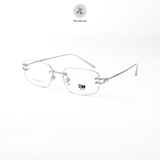 Gọng khoan không viền GAMA MY9028 dáng chữ nhật Titanium chính hãng