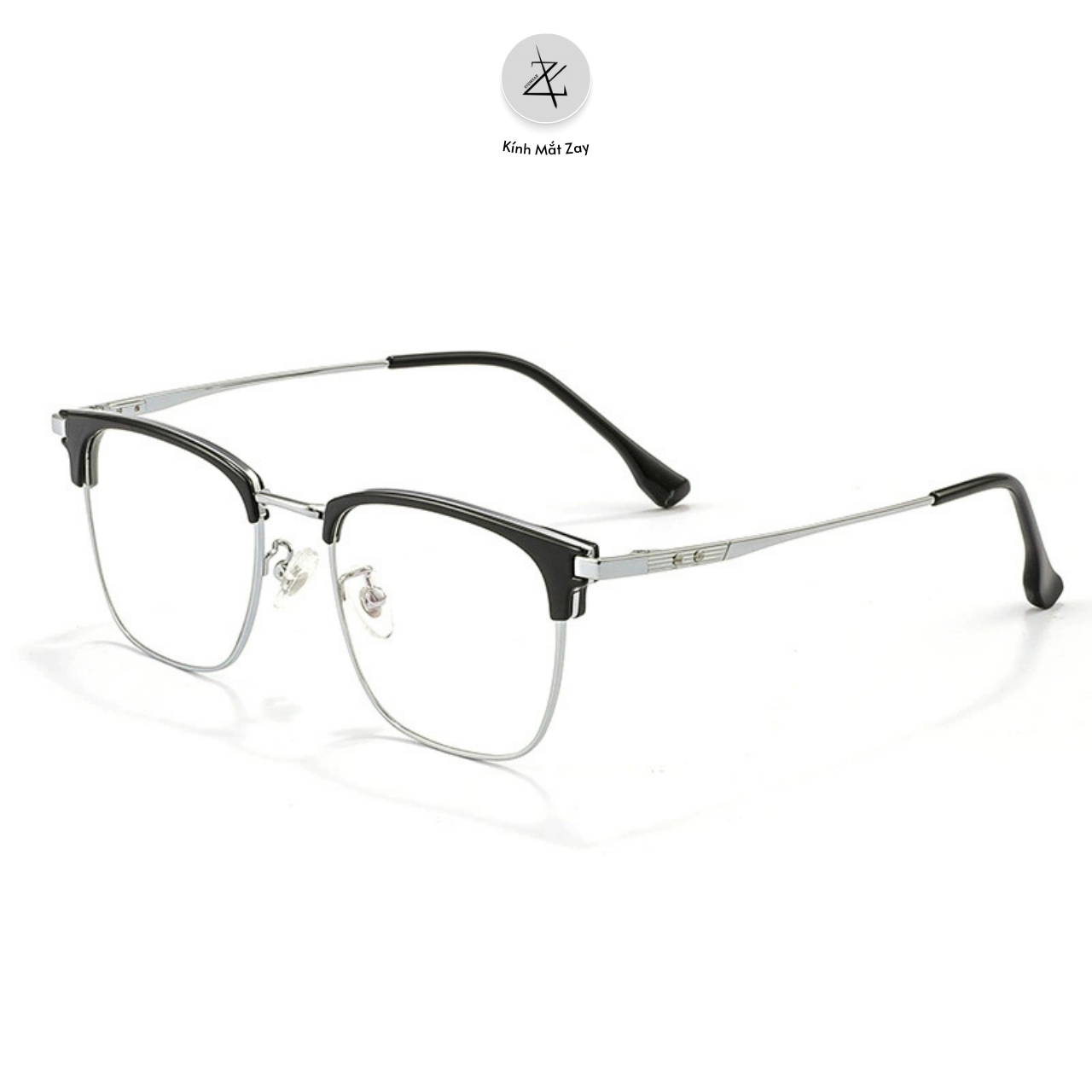  Gọng kính nửa khung 3226 dáng vuông titanium cao cấp 
