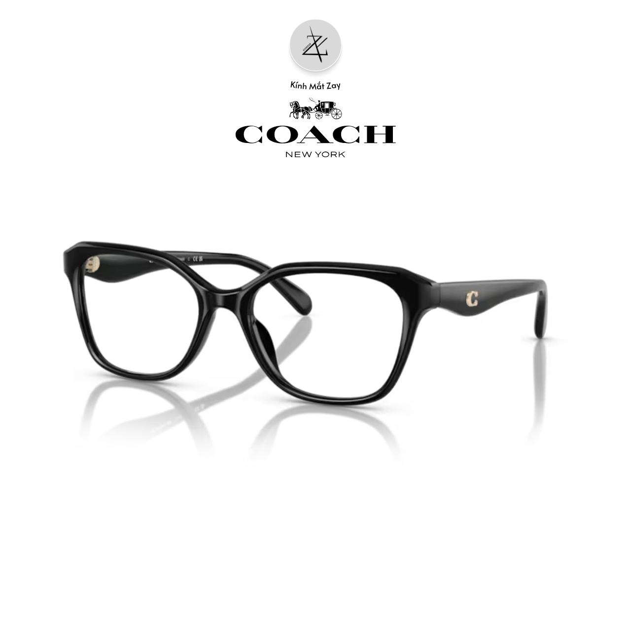  Gọng kính Coach 0HC6244U dáng mắt mèo nhựa Acetate chính hãng fullbox 