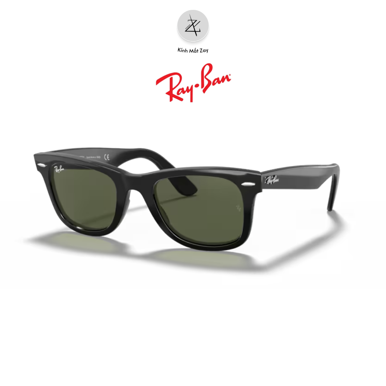  Kính mát RayBan 0RB2140F dáng vuông nhựa Acetate chính hãng fullbox 