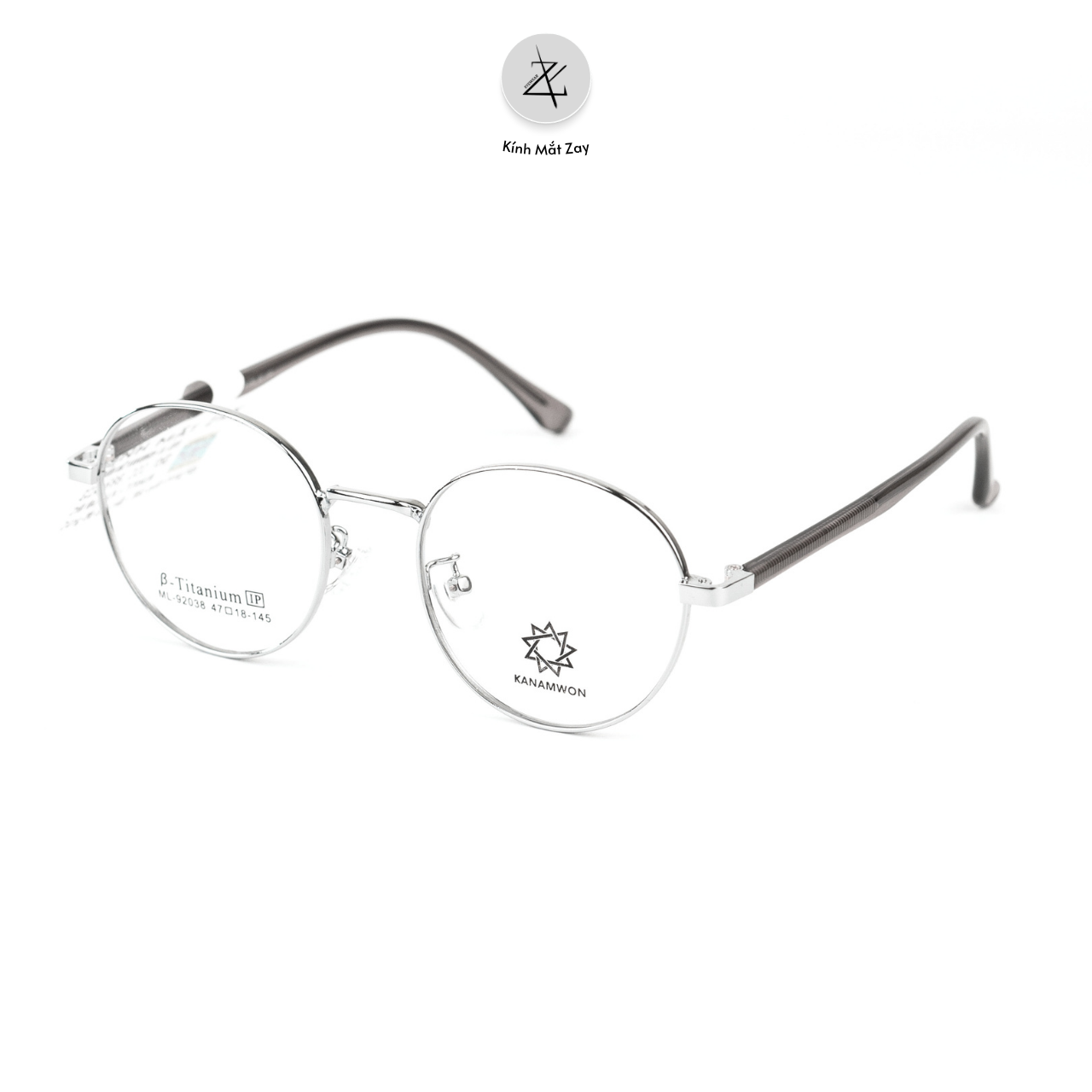  Gọng kính Kanamwon ML- 92038 dáng tròn titanium chính hãng 
