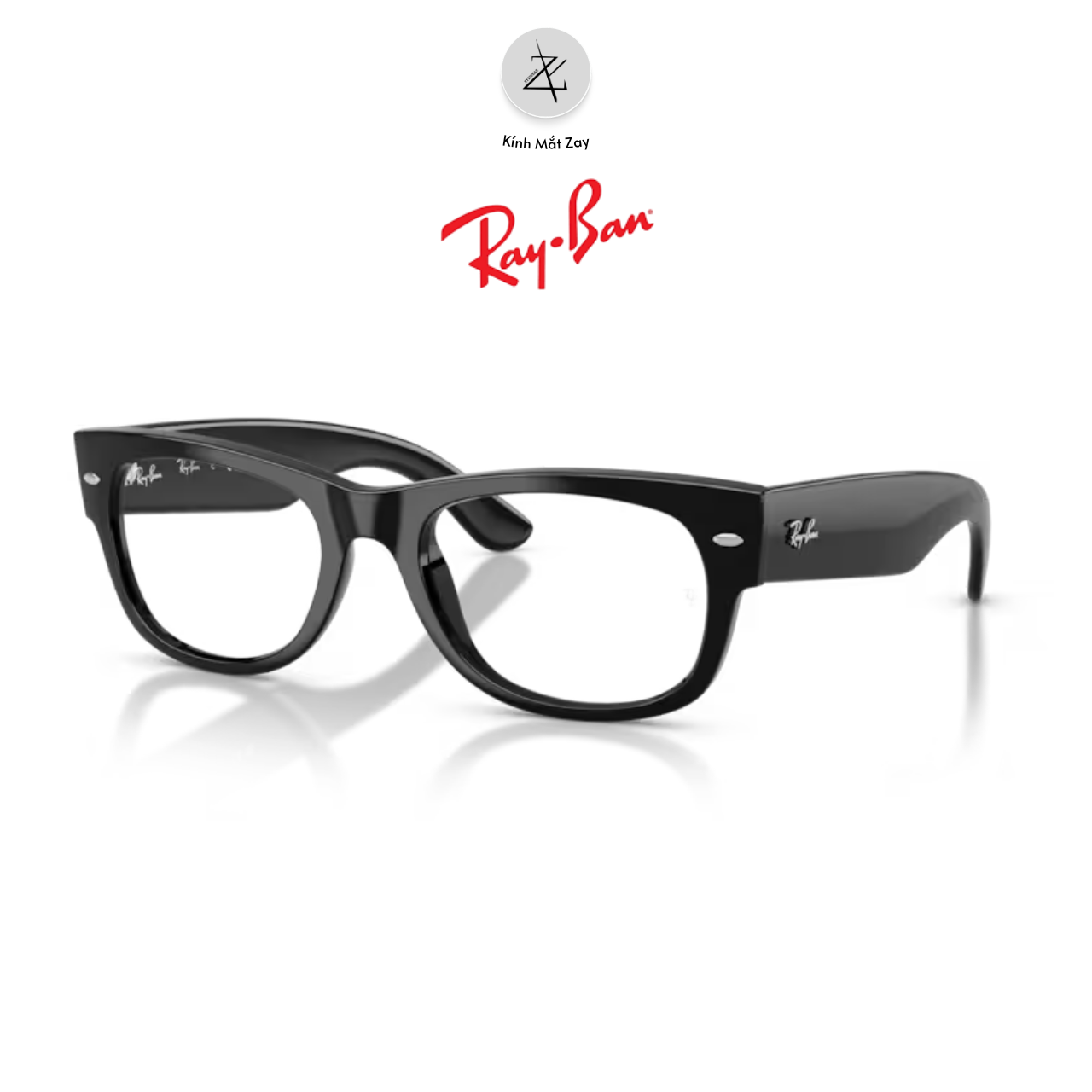  Gọng kính RayBan 0RX0832VF dáng vuông nhựa acetate chính hãng fullbox 