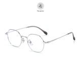  Gọng kính Zay Eyewear 20110 dáng đa giác Titanium phong cách Hàn Quốc 