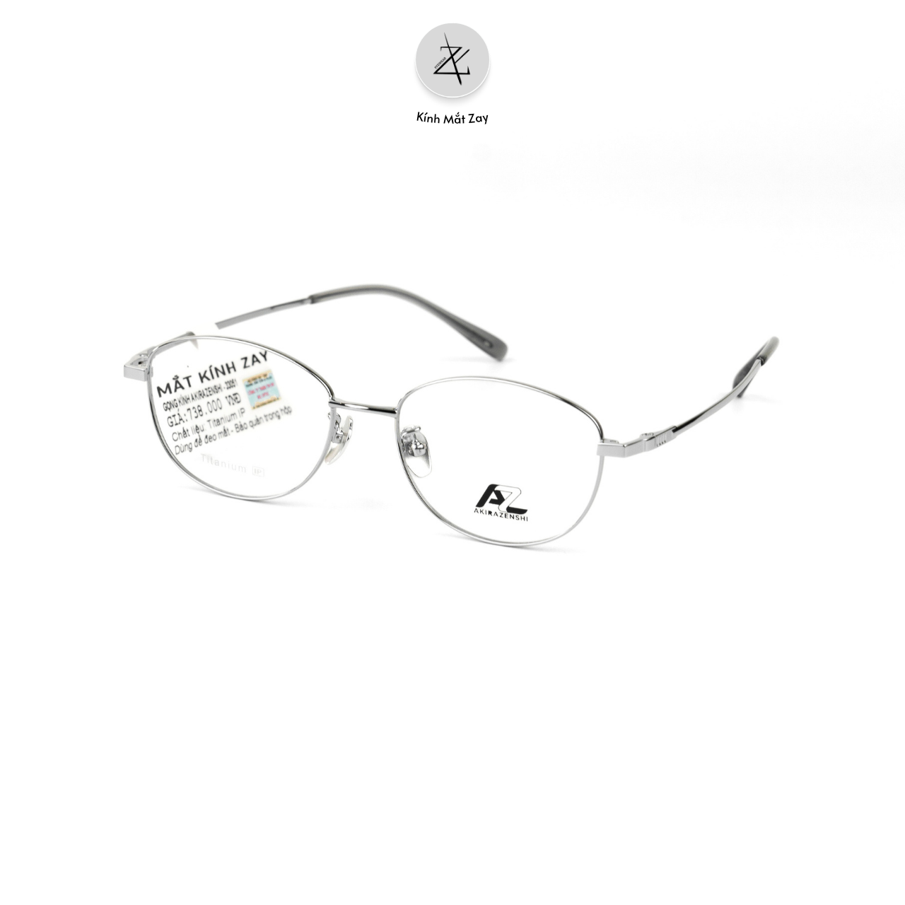  Gọng kính AkiraZenshi 33051 dáng mắt mèo titanium chính hãng 