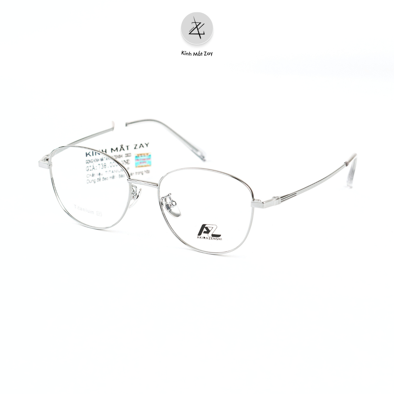  Gọng kính AkiraZenshi 33023 dáng mắt mèo Titanium chính hãng 