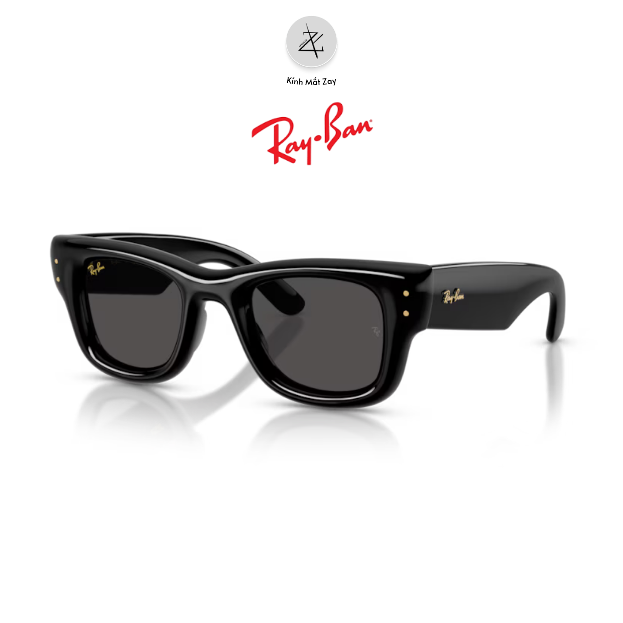  Kính mát RayBan x Jennie Wayfarer Puffer 0RB4940 dáng vuông nhựa Nylon chính hãng fullbox 