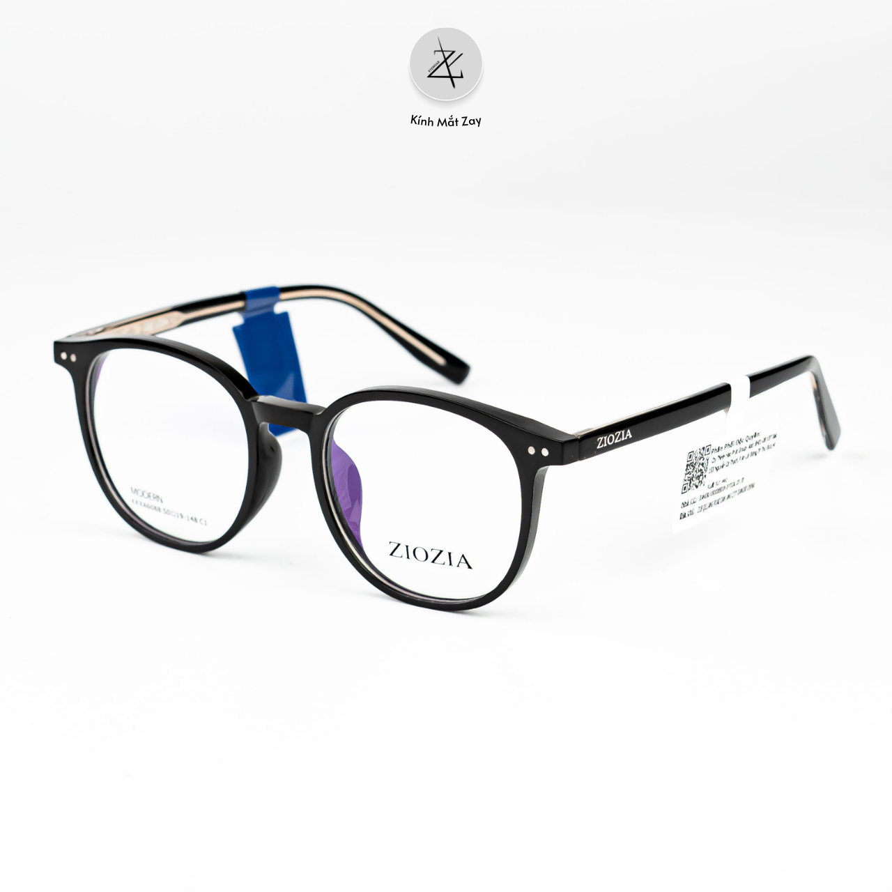  Gọng kính Ziozia KKXA6088 dáng tròn Nhựa acetate fullbox chính hãng 