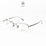 Gọng kính xẻ cước nửa khung Dox 8806 dáng chữ nhật Titanium chính hãng
