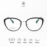  Gọng kính Zay Eyewear M6214 dáng mắt mèo Titanium phong cách Hàn Quốc 