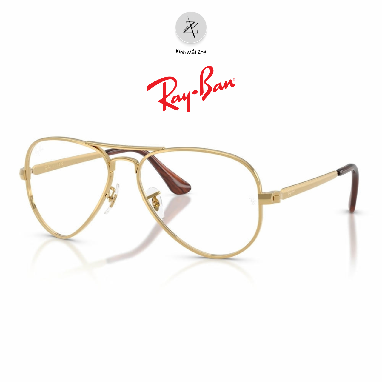  Gọng kính RayBan 0RX3925V dáng phi công kim loại chính hãng fullbox 