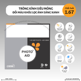  Tròng kính Đổi màu lọc ánh sáng xanh thế hệ mới Chemi Photo AID 1.60 1.67 ASP Hàn Quốc chính hãng 