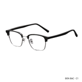  Gọng kính nửa khung 8902 dáng vuông nhựa & titanium cao cấp 