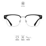 Gọng kính nửa khung Molsion MA6006 dáng vuông nhựa acetate & titanium chính hãng fullbox