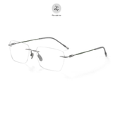  Gọng khoan không viền W701 dáng đa giác titanium cao cấp 