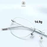  Gọng khoan không viền WT0011 dáng mắt mèo titanium dẻo cao cấp 