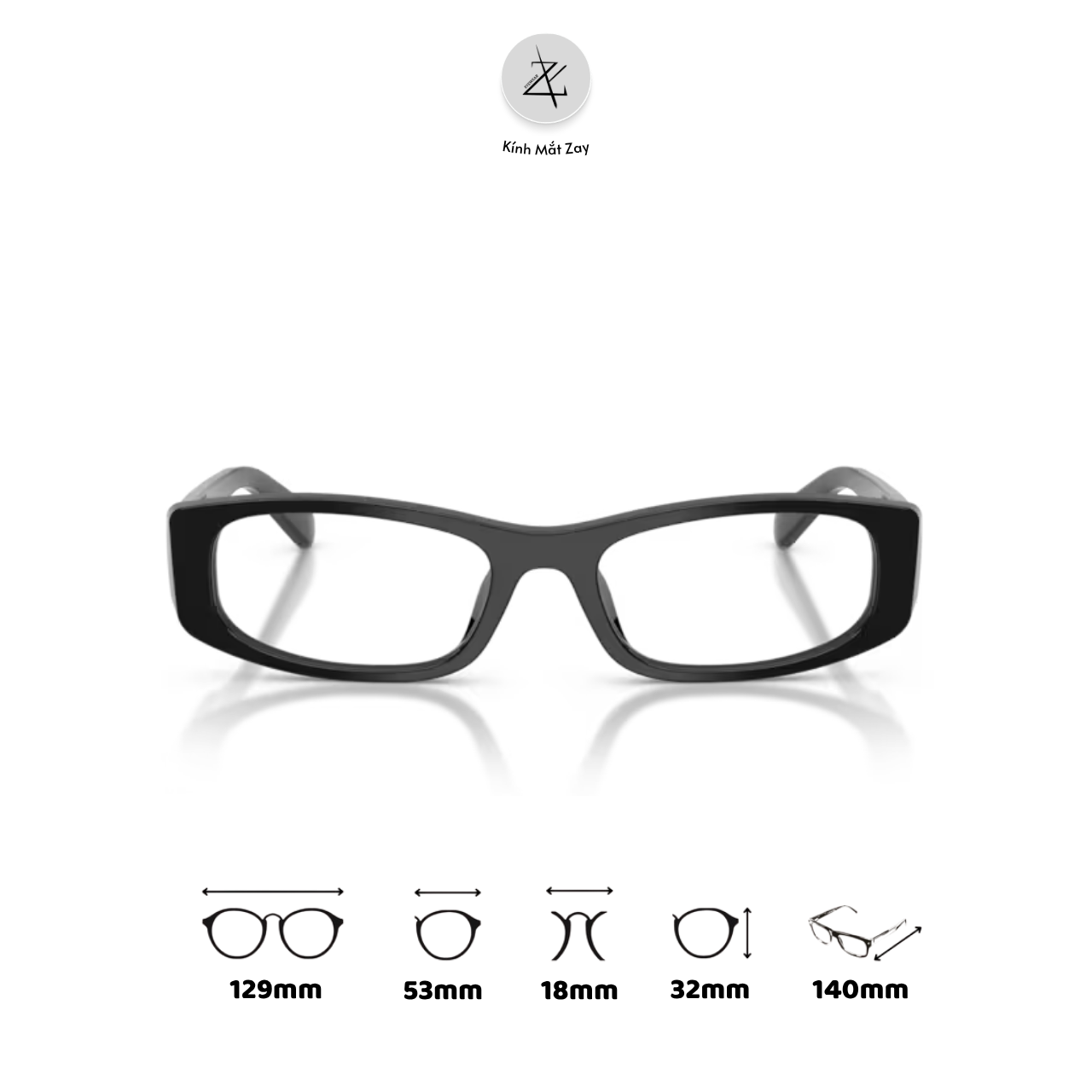  Gọng kính Vogue 0VO5699U dáng oval nhựa Acetate chính hãng fullbox 