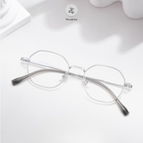  Gọng kính Zay Eyewear 20110 dáng đa giác Titanium phong cách Hàn Quốc 
