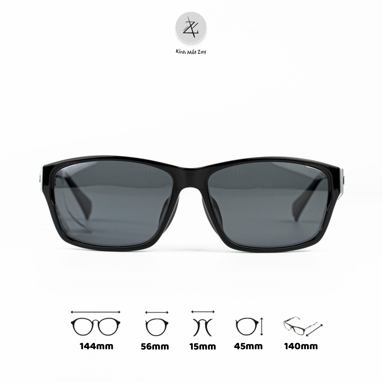  Kính mát New Balance NBS08117X dáng vuông phân cực polarized nhựa TR90 chính hãng fullbox 