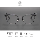 Gọng kính Zay Eyewear 80869 dáng vuông titanium cao cấp