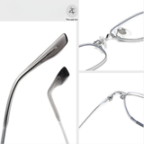  Gọng kính Zay Eyewear 124210 dáng vuông titanium phong cách Hàn Quốc 