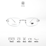 Gọng khoan không viền GAMA MY9028 dáng chữ nhật Titanium chính hãng