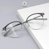  Gọng kính Zay Eyewear 18243 dáng tròn nửa khung phong cách hàn quốc 