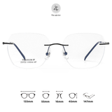 Gọng kính Zay Eyewear 233722 dáng đa giác titanium cao cấp
