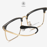  Gọng kính Zay Eyewear 95043 dáng vuông nửa khung Titanium phong cách Hàn Quốc 