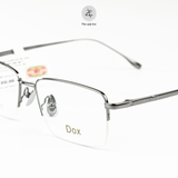 Gọng kính xẻ cước nửa khung Dox 8806 dáng chữ nhật Titanium chính hãng