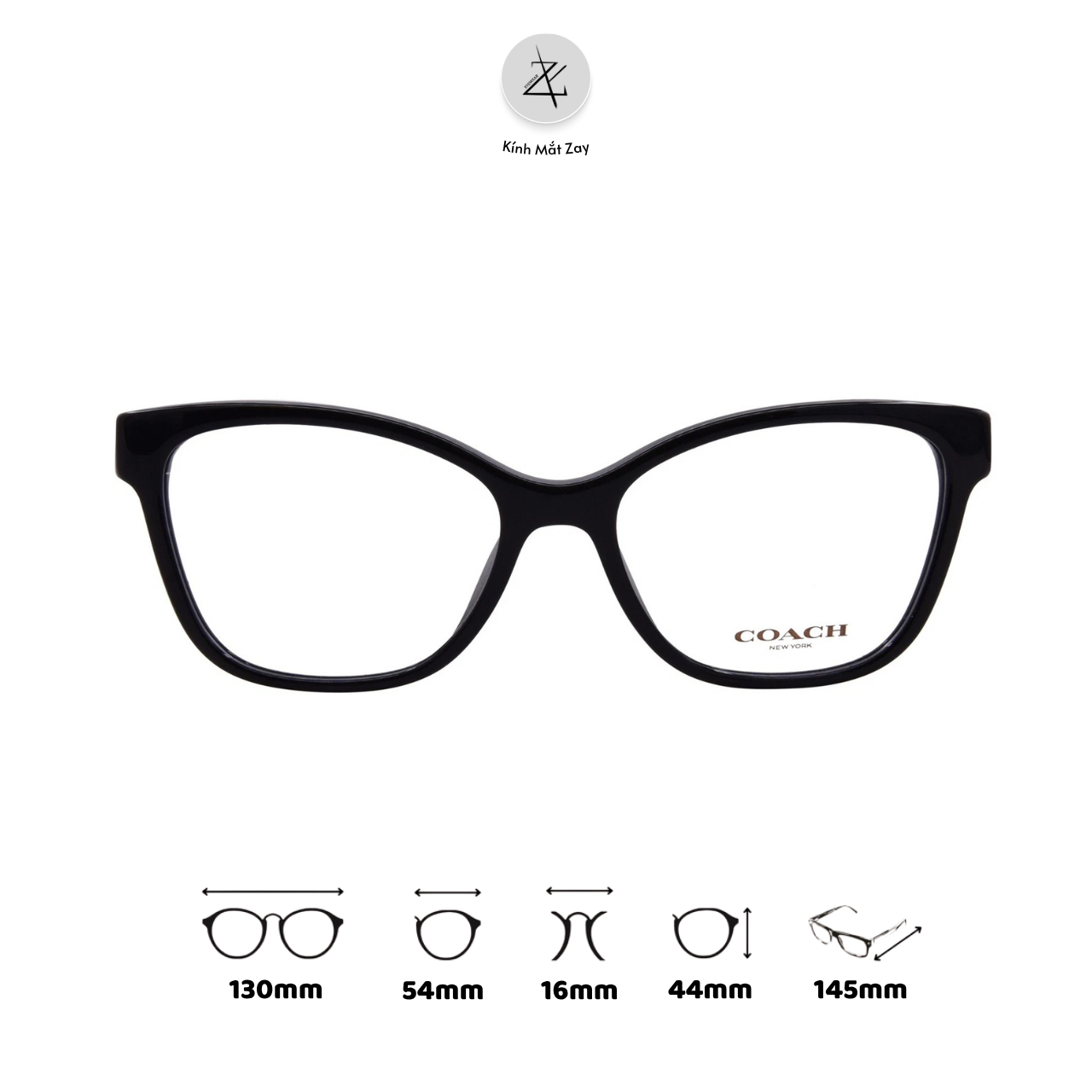  Gọng kính Coach 0HC6246F dáng mắt mèo nhựa Acetate chính hãng fullbox 