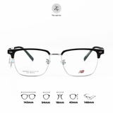  Gọng kính nửa khung New Balance NBO09483Z dáng vuông nhựa & kim loại chính hãng fullbox 
