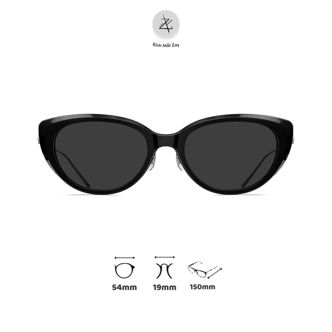  Kính mát Molsion MS3107 dáng mắt mèo nhựa acetate & titanium chính hãng fullbox 