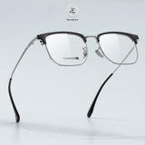  Gọng kính Zay Eyewear 88076 dáng vuông nửa khung Titanium phong cách Hàn Quốc 