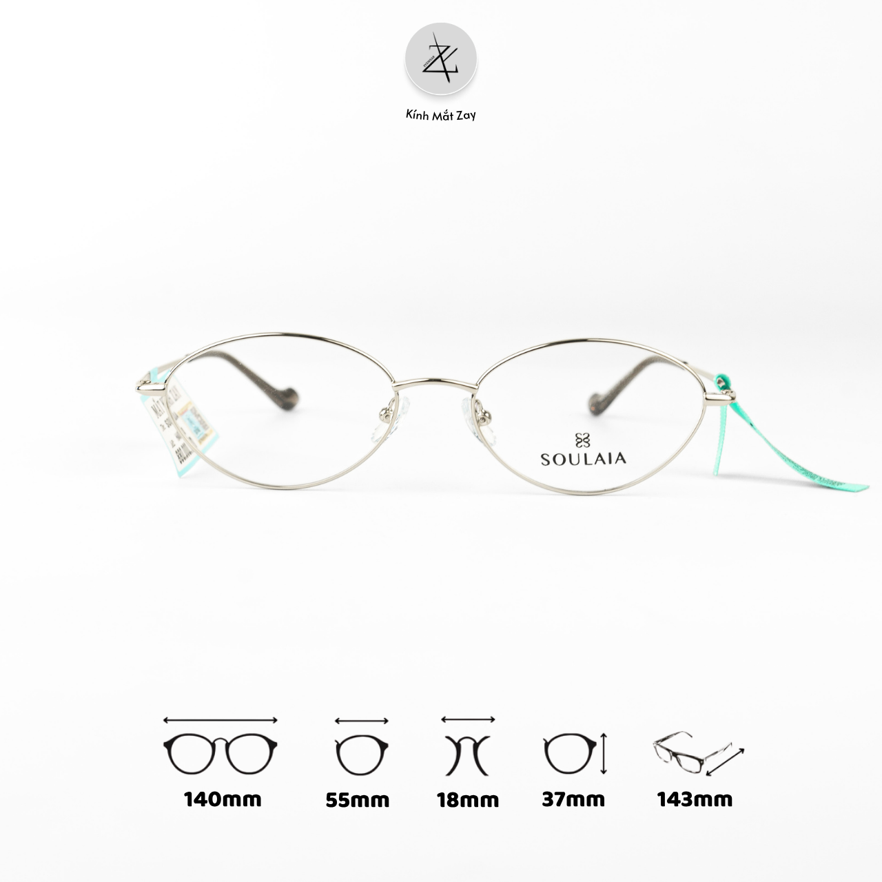  Gọng kính Soulaia HA00490 dáng mắt mèo Titanium chính hãng 