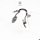  Gọng khoan không viền Chrome Hearts CH8085 dáng chữ nhật titanium cao cấp full box 