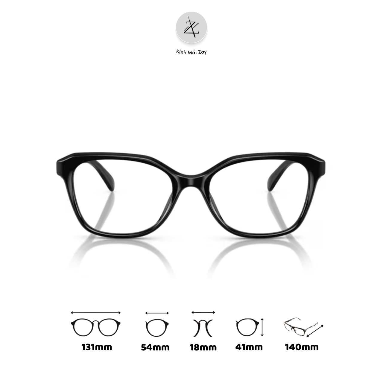  Gọng kính Coach 0HC6244U dáng mắt mèo nhựa Acetate chính hãng fullbox 