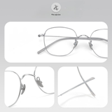 Gọng kính Zay Eyewear 18073 dáng vuông titanium phong cách Hàn Quốc