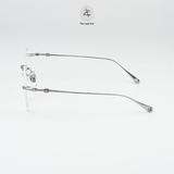  Gọng khoan không viền Chrome Hearts CH2067 dáng đa giác titanium cao cấp full box 