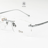Gọng khoan không viền Dox 8501 dáng chữ nhật Titanium chính hãng