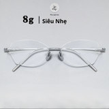  Gọng khoan không viền BD6025Z dáng đa giác titanium 9g cao cấp fullbox 
