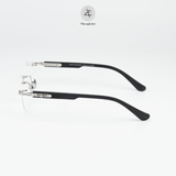  Gọng khoan không viền Chrome Hearts CH8131 dáng tròn titanium cao cấp full box 