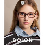  Gọng kính Bolon BJ3221 dáng chữ nhật acetate chính hãng fullbox 
