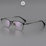  Gọng kính nửa khung Zay Eyewear J85941 dáng chữ nhật titanium phong cách Hàn Quốc 