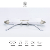  Gọng khoan không viền Vivienne Westwood 12202 dáng mắt mèo titanium cao cấp 