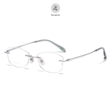  Gọng khoan không viền 6078 dáng mắt mèo titanium cao cấp 