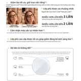 Tròng kính Đổi màu khói Essilor Transitions Gen S thích ứng vượt trội lớp phủ Crizal® Natural Look™ - Pháp chính hãng